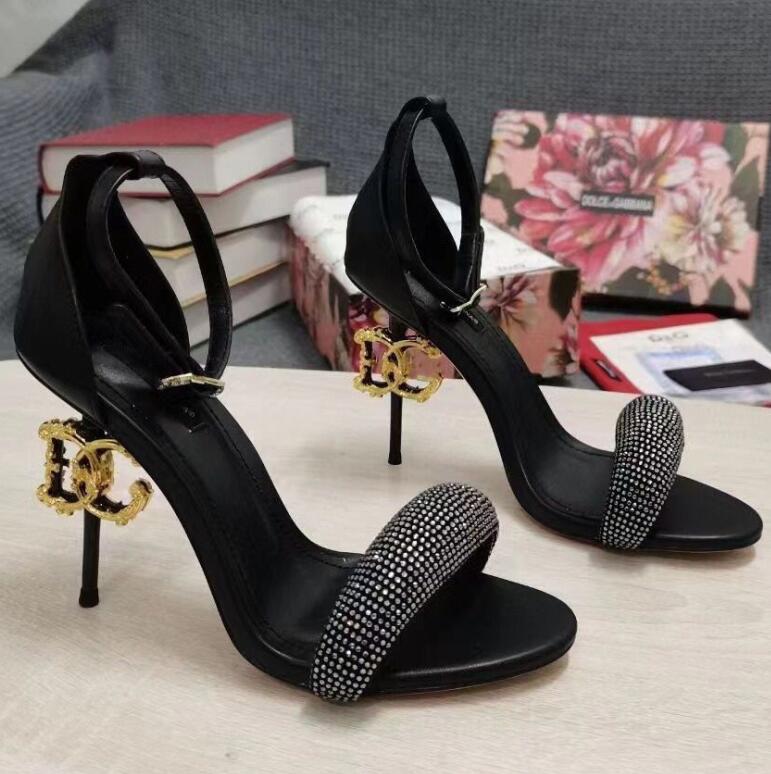 

Sandals Women High Heels Slides Womens Luxurys Designers shoes Genuine Leather Pumps Lady Slipper Wedding Shoes Bottoms with box/bag, Black
