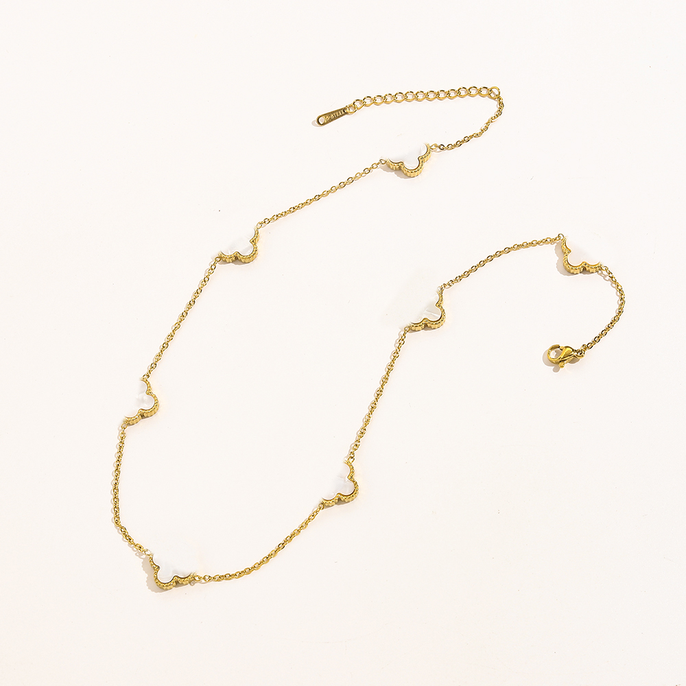 

Designer Womens Necklace Choker Chain 18K Gold Plated Stainless Steel Enamel Necklaces Pendant Statement Wedding Jewelry Accessories ZG1556