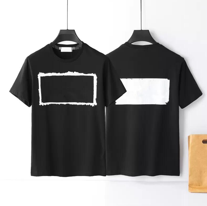 

Famous brand High quality cotton round neck men's T-shirt European and American fashion letters printed logo Summer casual couple short sleeves, Black