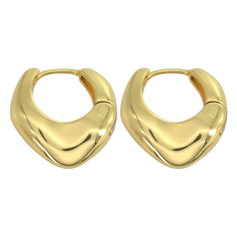 

Hoop & Huggie 18K Gold Plated Luxury Quality Earrings For Women 2022 Ladies Classic Oval Circle Christmas Gift Female Jewelry