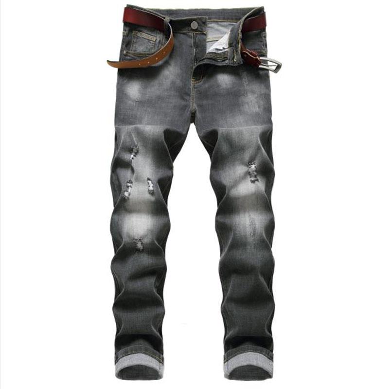 

Men's Jeans Men's Classic Style Gray Spring Autumn Men Casual Denim Trousers Male Jean Homme PantsMen's, Ly020