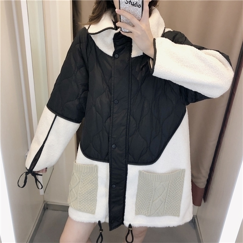 

SuperAen Europe Womens Parkas Coats Winter Wild Casual Parkas Coat Female Fashion Long Sleeve Women Clothing 201125