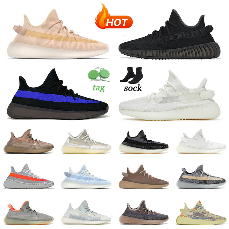 

2022 Top Fashion Running Shoes Yeezy Dazzling Blue Bone Mono Clay Yeezies Fade Black White Kanye West Boost 350 Womens Mens Sneakers Sports Trainers Size 13, A28 36-45 3m black