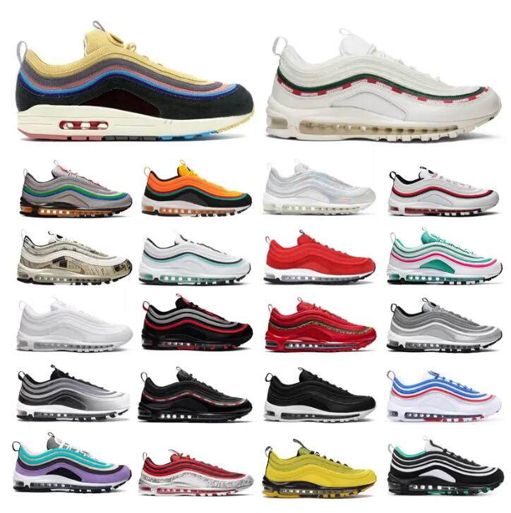 

high quality 97 mens shoes triple black white 97s silver throwback future bred game royal men women outdoor trainer sneakers 36-45, Please contact us