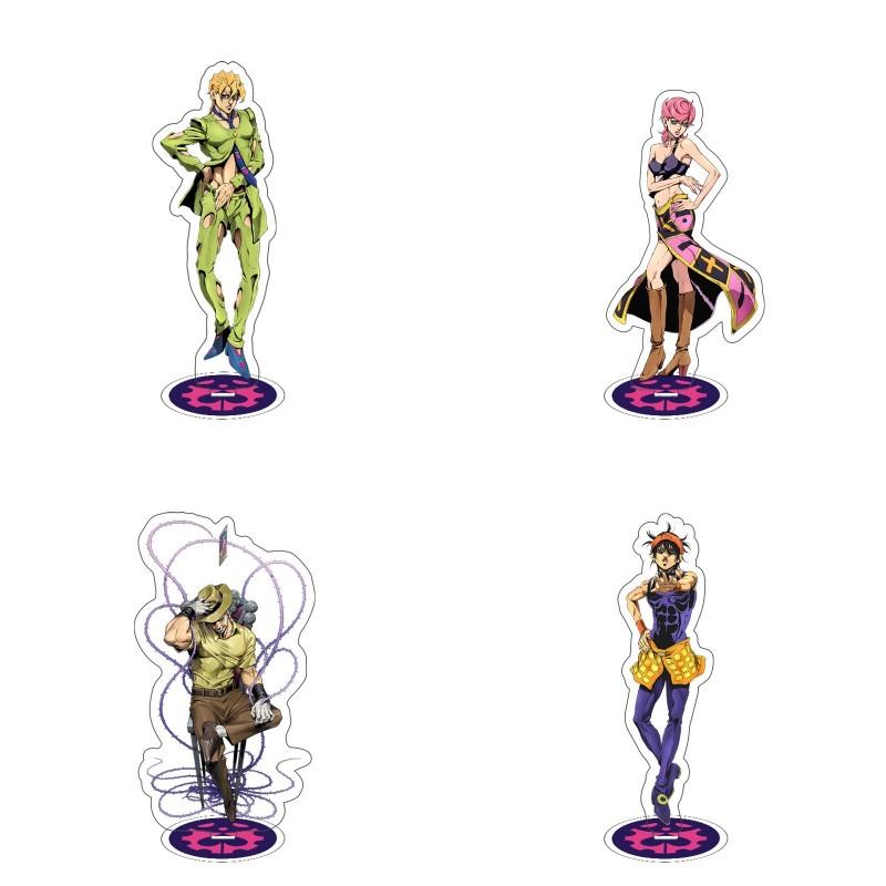 

Keychains Anime Jojos Bizarre Adventure Acrylic Figure Stand Card Model Action Character Fans Collection Toy Gift For FriendKeychains
