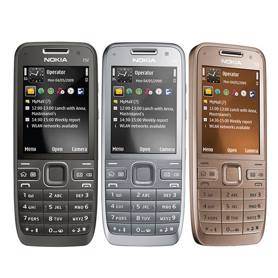 

Original Refurbished Nokia E52 Bluetooth WIFI GPS 3G 3.0MP Camera Hebrew Arabic English Russian Keyboard Cellphone231I, Multi