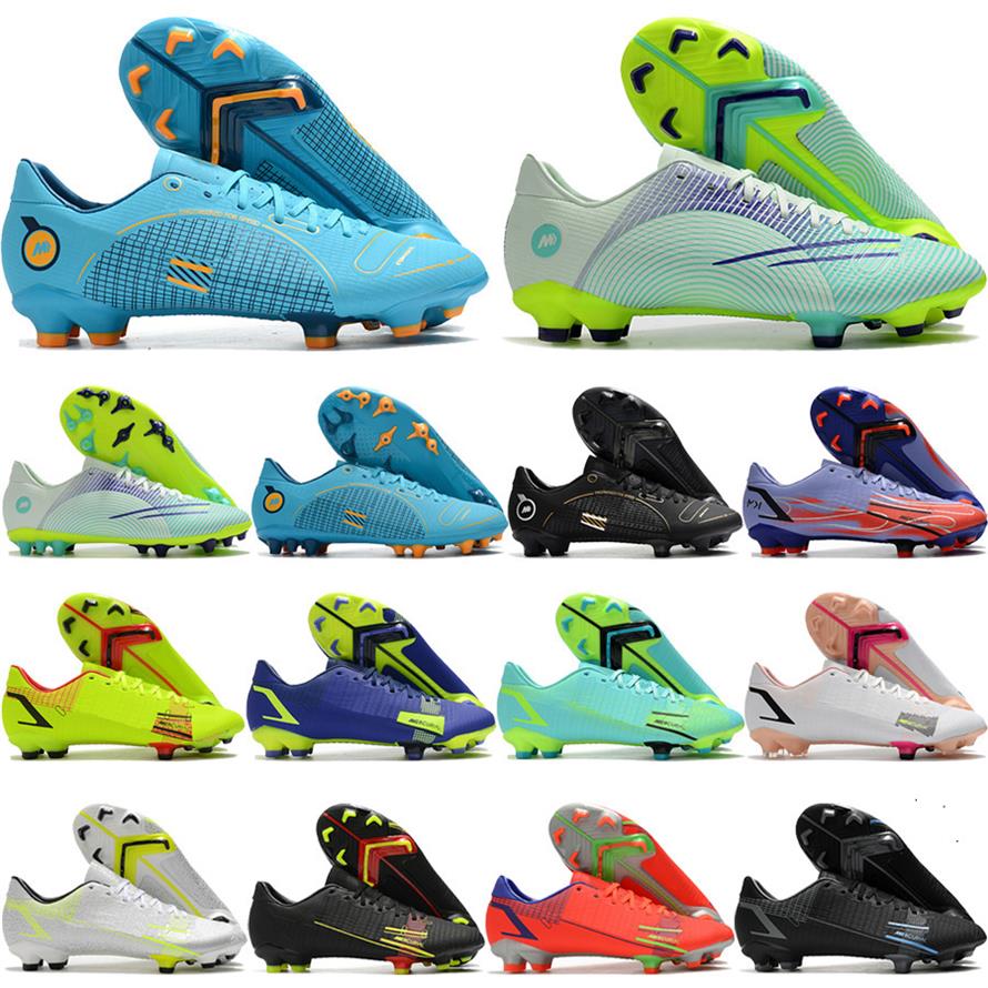 

Send With Bag Football Boots Mercurial Vapores 14 Academy FG AG Soccer Shoes For Mens Ronaldo CR7 Mbappe Blue Purple Green Yellow 310V, Fg 6