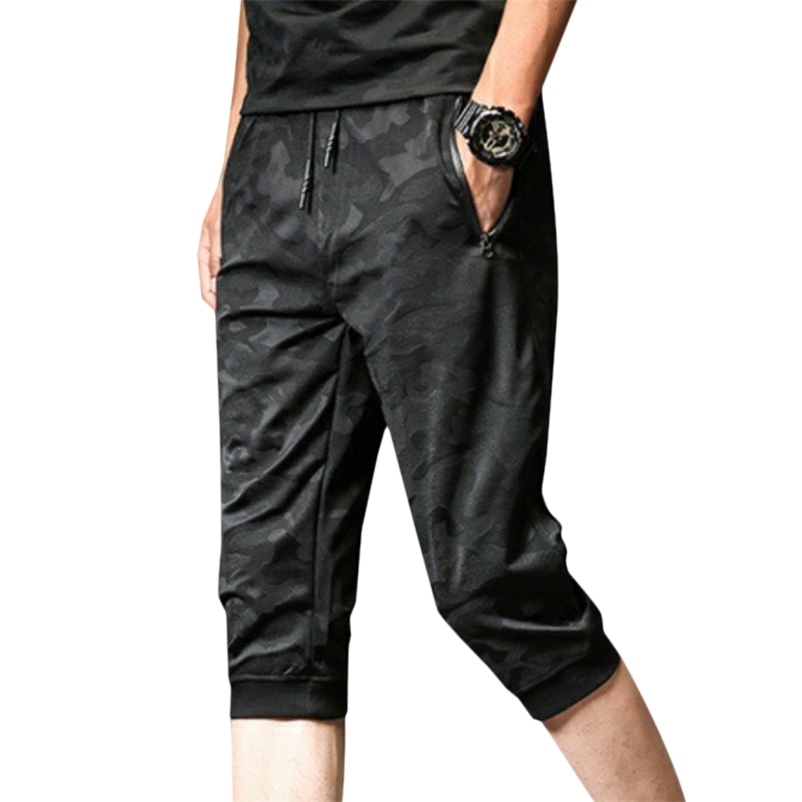 

Men's Pants Men Clothing Casual Army Military Quick Drying Cropped Trouser Elastic Waist Joggers Sports Fitness Gym Camouflage 220826
