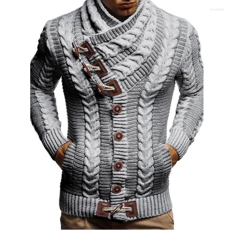 

Men's Sweaters Men's Knitted Turtleneck CardigansMen's Kenn22, Brown