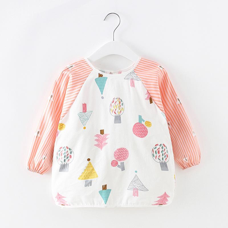 

Hair Accessories Cute Cartoon Children Baby Kids Toddler Bibs Waterproof Bib Full Sleeve Long Apron Feeding Fit 0-2 Years, Style 1