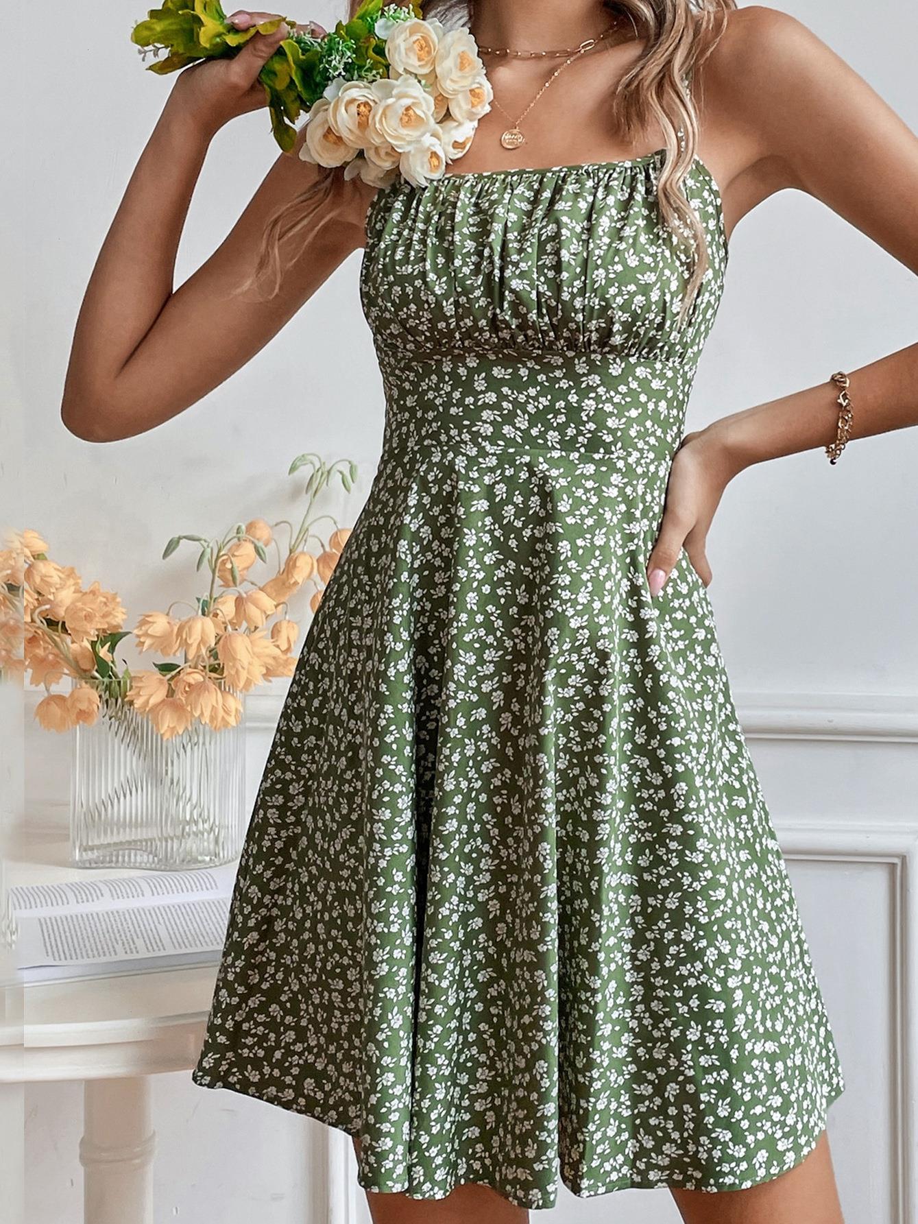 

Liti Fashion Summer Printed Waist Strap Sexy Dress Spaghetti Straps, 1956