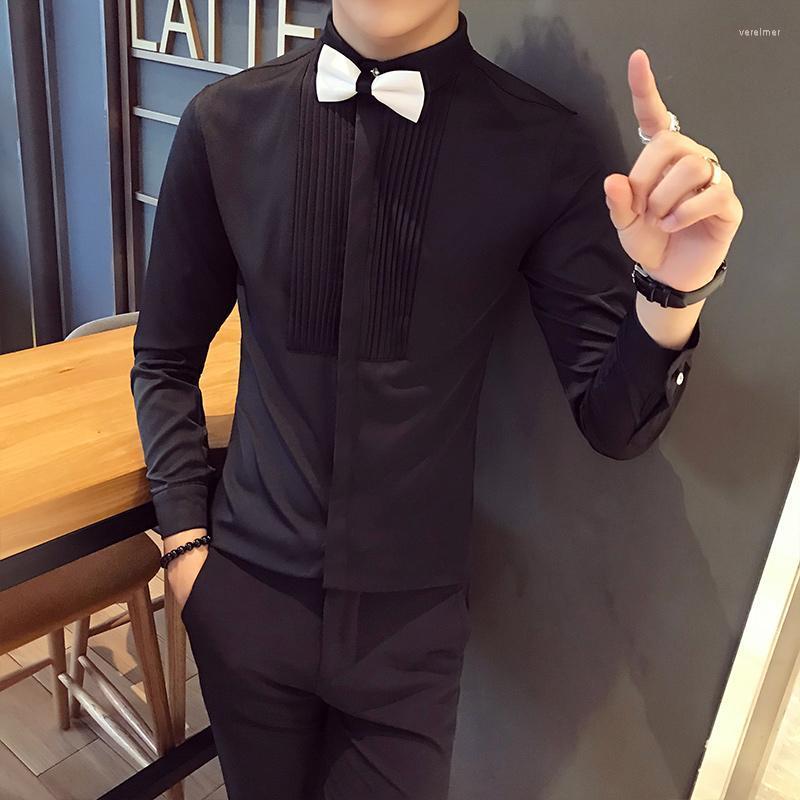 

Men's Dress Shirts Classic Men Black Large Size 5XL Slim Design Business Banquet Shirt Comfortable And BreathableMen's Vere22