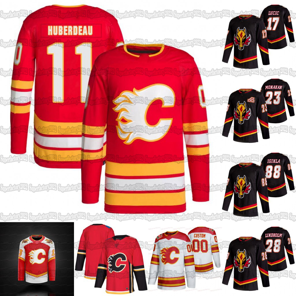 

11 Jonathan Huberdeau Calgary Jacob Markstrom Flames Jersey Sean Monahan Elias Lindholm Milan Lucic Andrew Mangiapane Trevor Lewis Kevin Rooney Dillon Dube, Women s-xxl