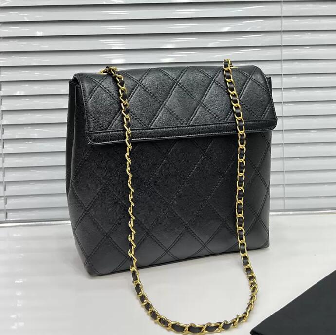 

SW 2022Ss F/W France Womens Vintage Bicolore Quilted Bags Gold Metal Hardware Matelasse Chain GHW Crossbody Shoulder Large Capacity Pocket Luxury Designer handbags, Extra freight