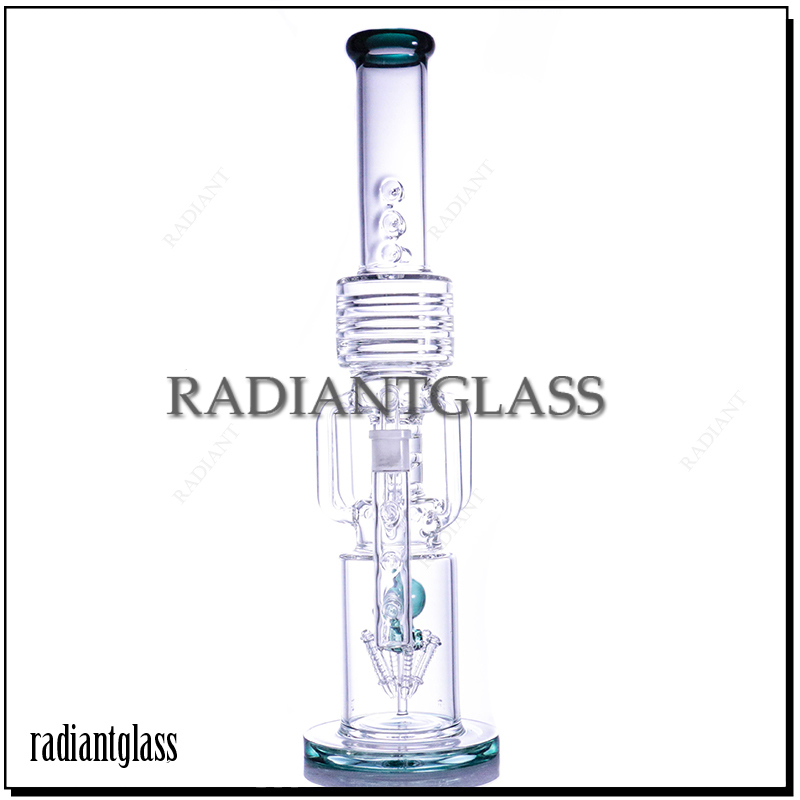 

20inch '' hookahs Glass Bong lookah multi chamber water pipe with sprinkler percs with bowls