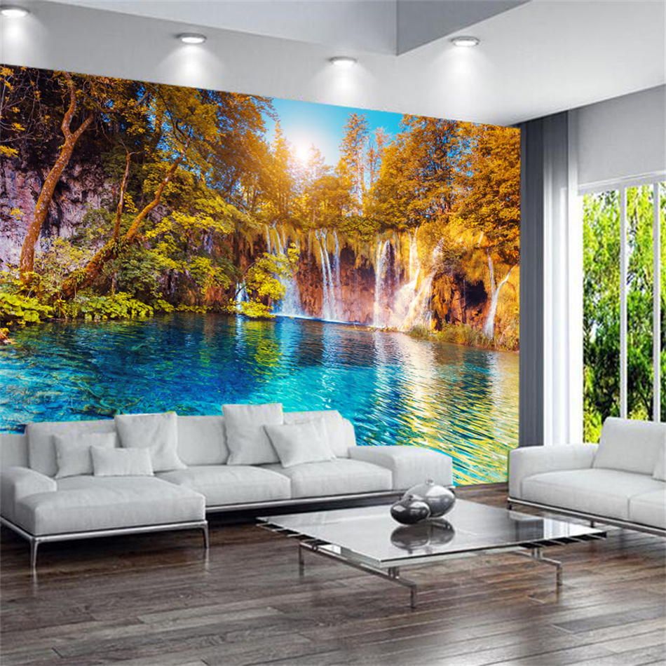 Custom Nature Landscape Photo Wallpaper 3D Living Room Bedroom Decor Mural Wallpaper Wall Papers Home Decor Papel De Parede-image-757546534