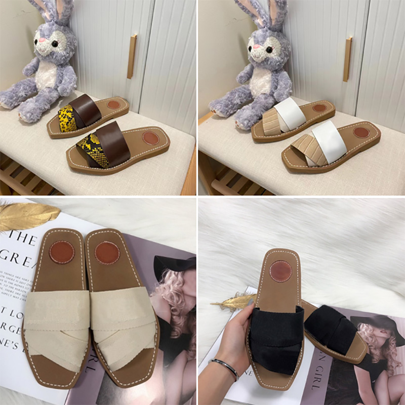

Slippers Paris Women Scuffs Summer Sandals Beach Indoor Slide Slipper High Quality Classic Canvas Embroidered Slides Slide Shoes, Pic 3