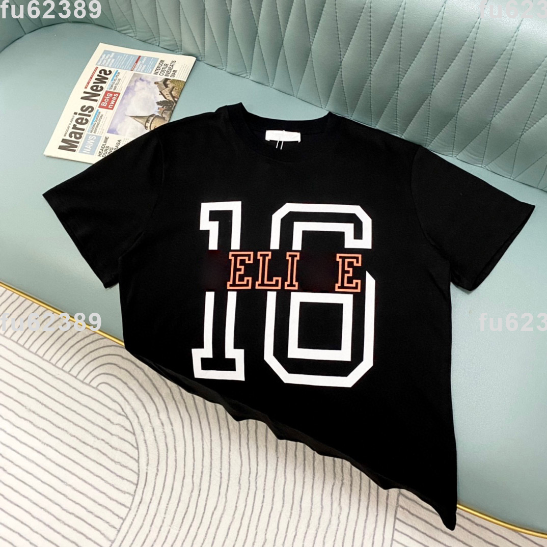 

22ss Designer Tide T Shirts Chest Letter Sweatshirts Laminated Print Short Sleeve High Street Loose Oversize Casual T-shirt 100% Pure Cotton Tops for Men and Women 113, Black