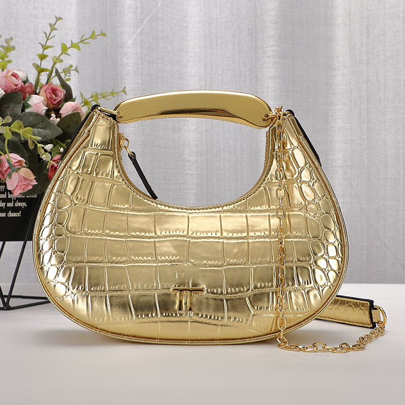 

New Crocodile Pattern Shoulder Crossbody Bags Designer High Quality Hardware Chains and Accessories Fashion Handbags Casual Trendy Women Bags, Clear