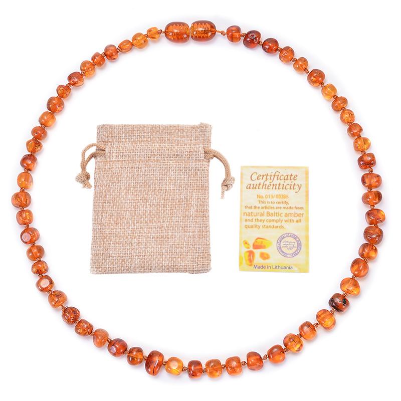 

Chokers 2022 Natural Baltic Teething Ambers Necklace For Baby Children Amber Handmade Original Irregular Beads Jewelry