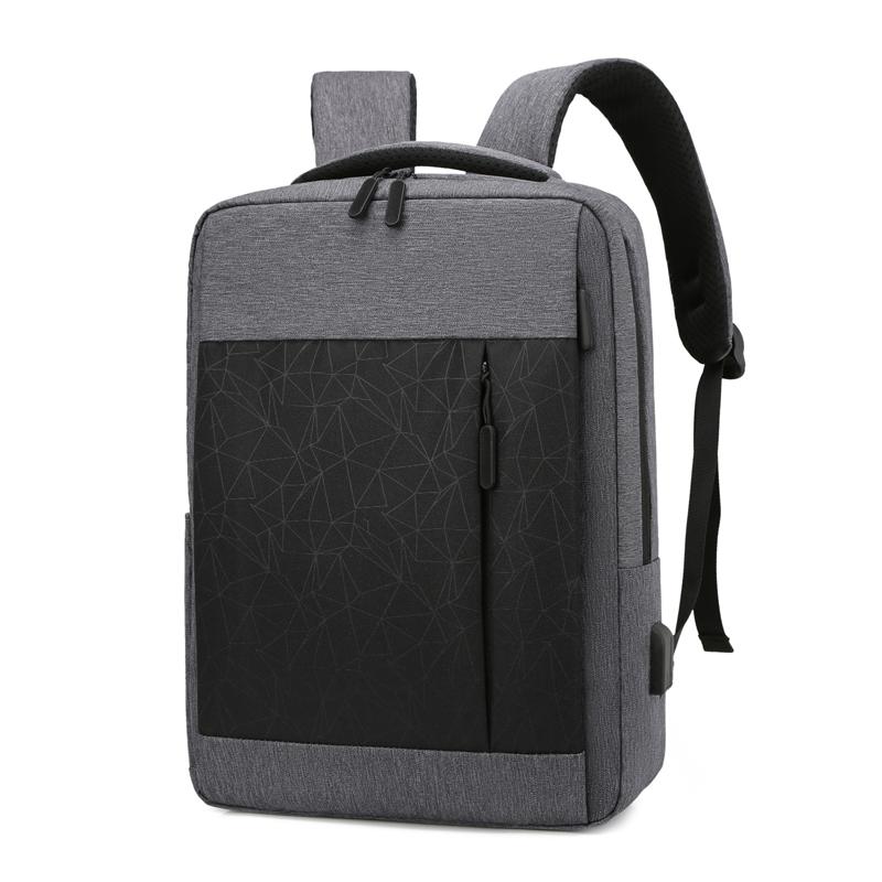 

Backpack Men's Backpacks USB Charging Business Bag Multifunctional Waterproof Oxford Cloth Rucksack Male Portable Casual Laptop Bagpack, Grey