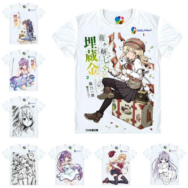 

Men' T-Shirts Coolprint Anime Shirt Nanana' Buried Treasure Multi-style Short Sleeve Nanana Ryugajo Cosplay Motivs Hentai ShirtsMen, Style 15