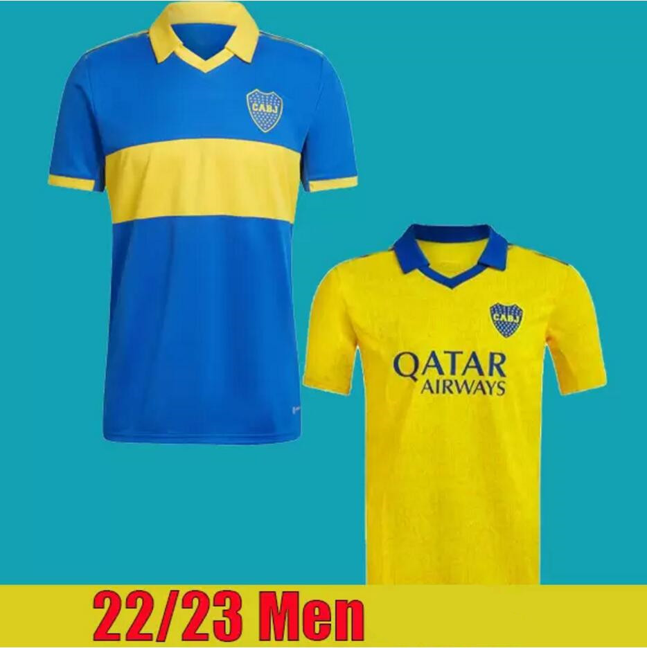 

2022 2023 Boca Juniors soccer Jersey Home Away GAGO OSVALDO CARLITOS PEREZ DE ROSSI TEVEZ PAVON JRS MEN KIDS football shirt, Yellow