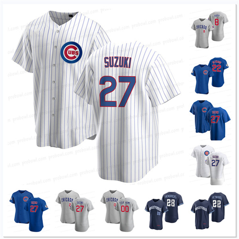 

Cubs 27 Seiya Suzuki Jersey Willson Contreras Ian Happ Clint Frazier Jason Heyward Patrick Wisdom Marcus Stroman Kyle Hendricks David Bote Simmons City Connect, Color 17