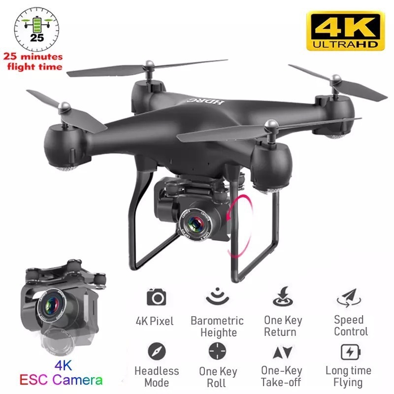 FPV Quadcopter UAV with ESC Camera 4K RC Profesional Wide-Angle Aerial Photography 20min Flying Time Planes Toy-image-758627243