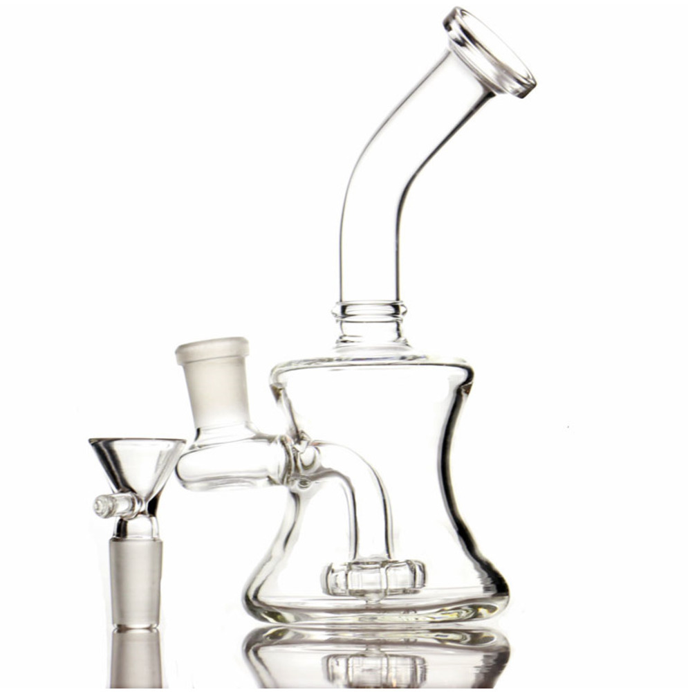 

Cheap Glass Water Bongs Tyre Perc Water Pipe with 14 mm Joint Dry Bowl