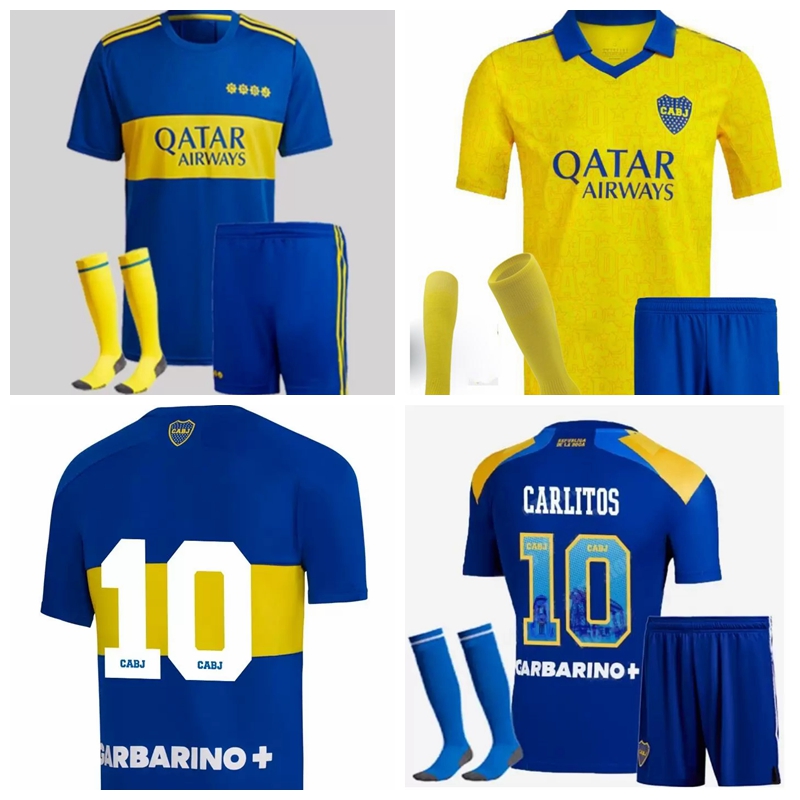 

2021 2022 2023 Boca Juniors Kids Soccer Jerseys sets Tracksuits MARADONA BENEDETTO MARCOS ROJO CARLITOS DE ROSSI TEVEZ SALVIO football shirt+shorts boys with socks, Kids 3rd sets