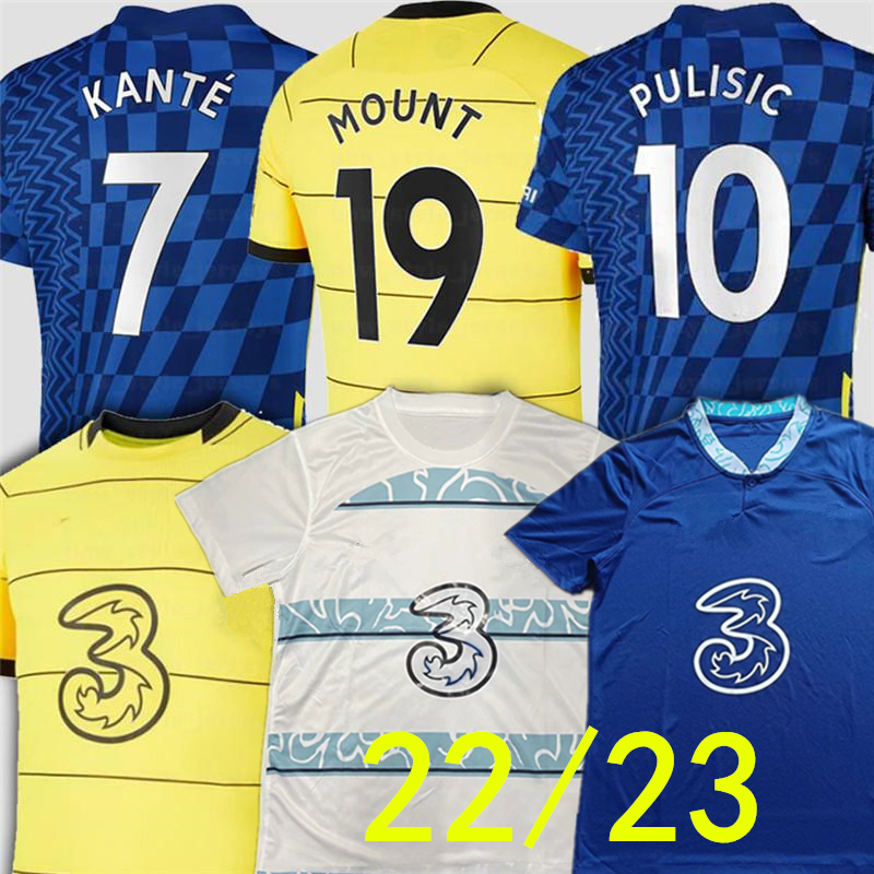

22 23 LUKAKU JAMES KANTE MOUNT Soccer jerseys 2021 2022 away yellow top ALONSO HAVERTZ WERNER T.SILVA PULISIC ZIYECH football shirt Men Kids sets uniform, Color 18