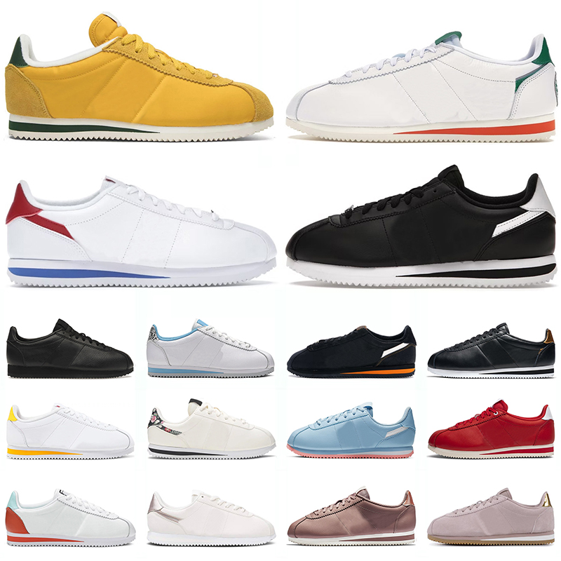 

Cortez running shoes for men women Forrest Gump Black White bronze heel Stranger Things Metallic Gold Oregon Collection mens classic sports sneakers