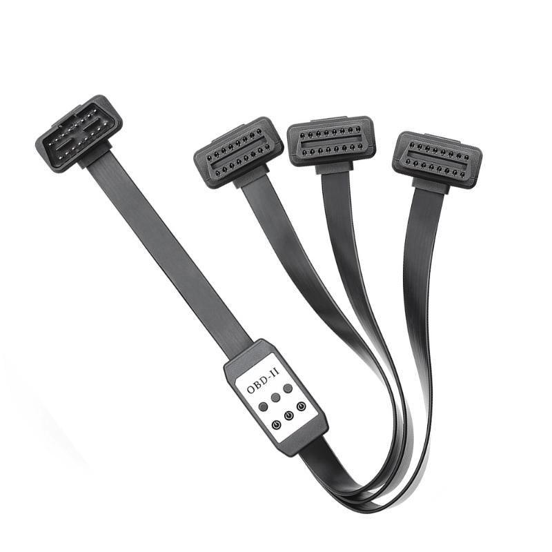 

Diagnostic Tools 50cm Automotive Car Repair Tool 1 To 3 OBD2 Extension Cable Splitter 16Pin Connector Cord With Switch