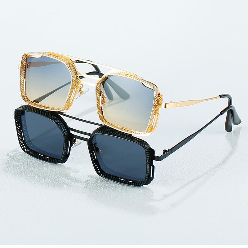 

Sunglasses Classic Designer Square Women Men 2022 Fashion Vintage Travel Metal Steampunk Sun Glasses For Female