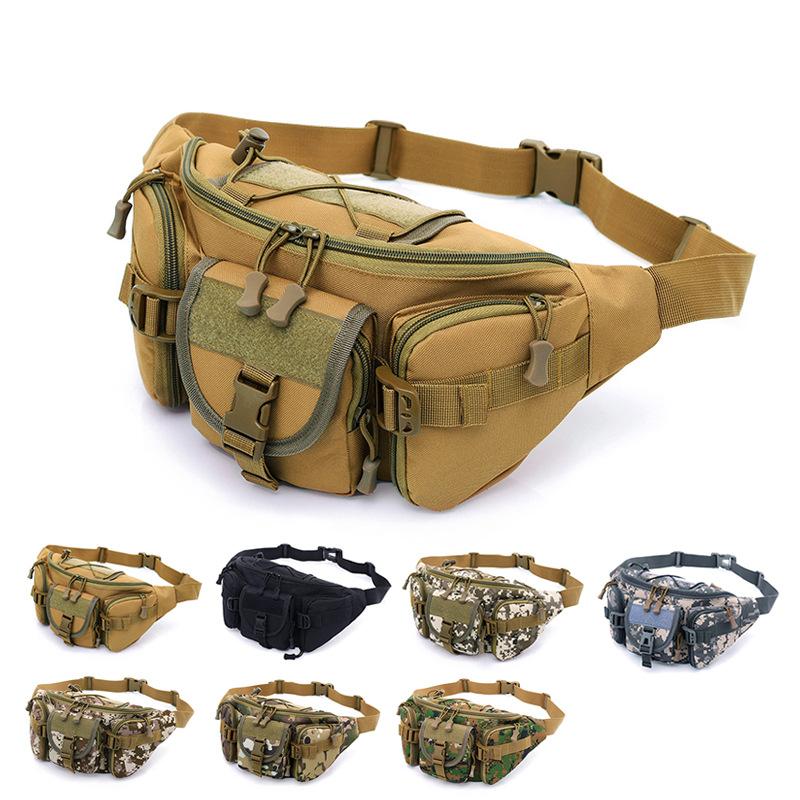 

Outdoor Bags Army Fan Bag Men's Sports Large-capacity Waterproof Waist Cycling Travel Running Multi-function Chest BagOutdoor, Black