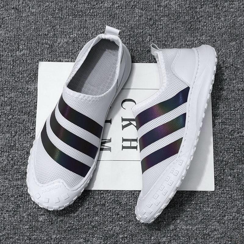 

Sandals Men's Breathable Canvas Shoes In Summer Weave Sports Leisure Trend Net Tide Small White Flat SandalsSandals, Grey