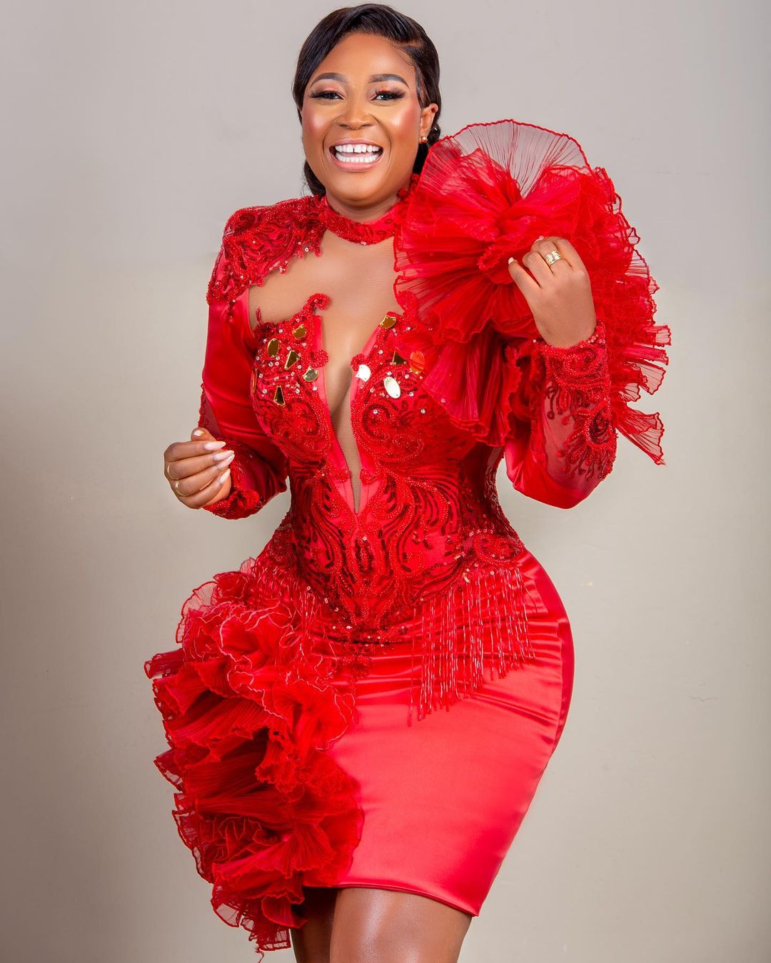

2022 Plus Size Arabic Aso Ebi Red Luxurious Sheath Prom Dresses Lace Beaded Sexy Evening Formal Party Second Reception Birthday Engagement Gowns Dress ZJ664, Black