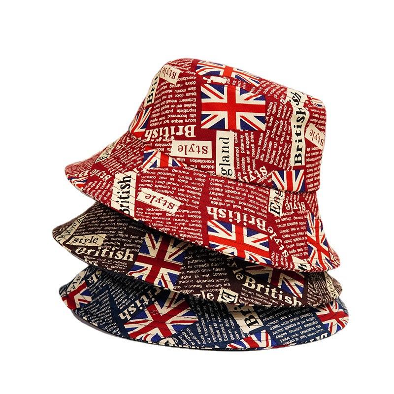 

Berets Bucket Hats Men Women Flag Graffiti Foldable Fisherman Caps Beach Sun Hat Basin Chapeau Fashion Panama Hip Hop HatBerets, Red