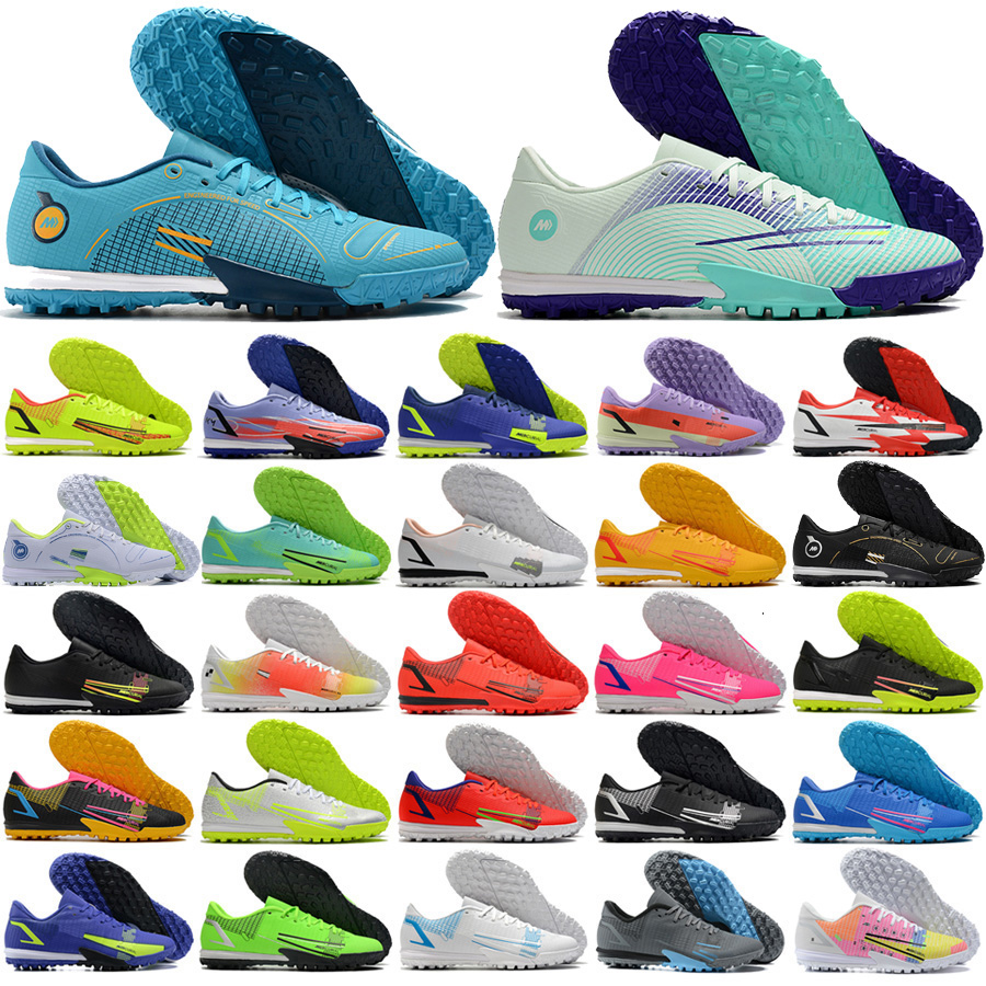 

Send With Bag Football Boots Mercurial Vapores 14 Academy TF Mens Top Quality Indoor Turf Dream Speed 5 Soccer Shoes Ronaldo Mbappe Low Football Cleats Size US6.5-12, 19