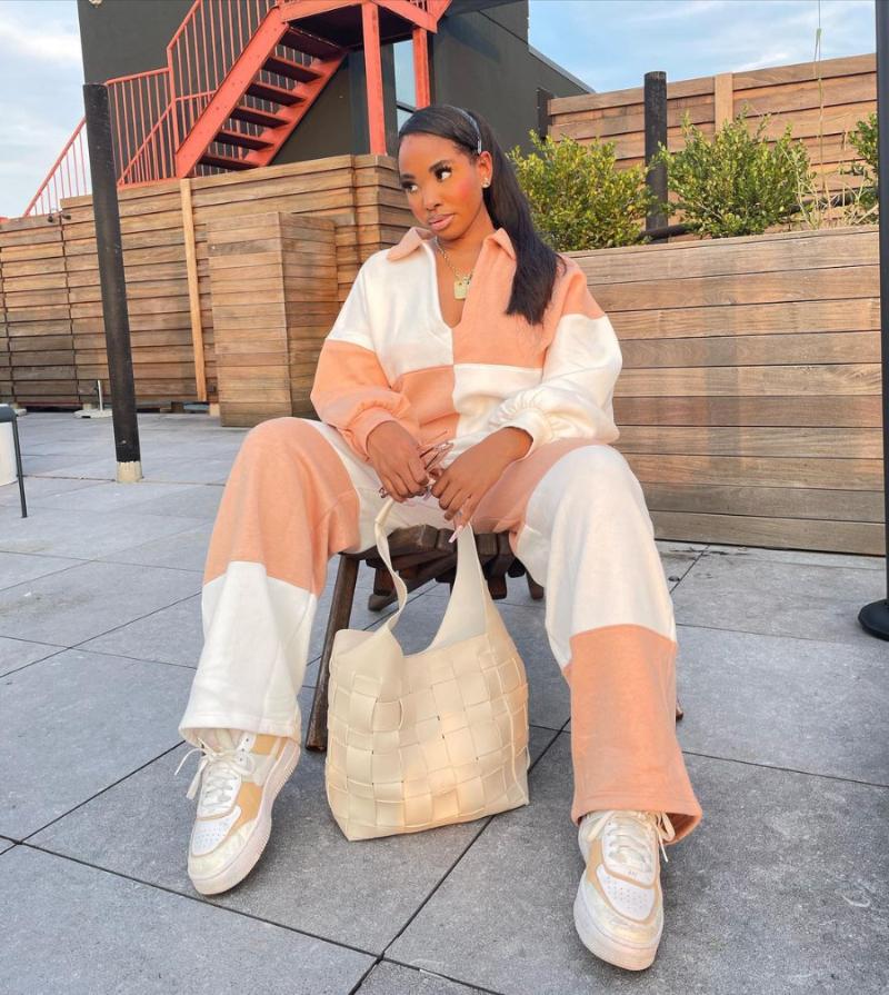 

Women' Two Piece Pants Streetwear Boyfriend Style Loungewear Women Sets Clothes Wholesale Long Sleeve Oversized Sweatshirt Top Straight, Multi