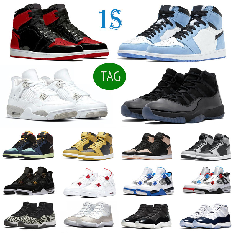 

Men Women Basketball Shoes Jumpman 1s Bred Patent University Blue Digital Pink 4 4s Sail Tour Yellow 11s Cool Grey Mens Trainers Sports Sneakers, D1or