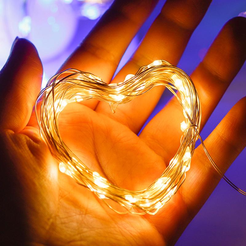 

Interior Decorations 5-20m Christmas Car Decoration LED Lights Copper Wire Decorative Fairy With Remote Control For Wedding Xmas Tree Decor