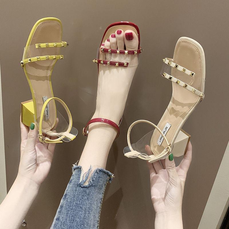 

Dress Shoes Bead Ankle Strap Women Casual Sandals Summer High Heel Buckle Ladies Office Work Sandalias GladiatorDress, Beige