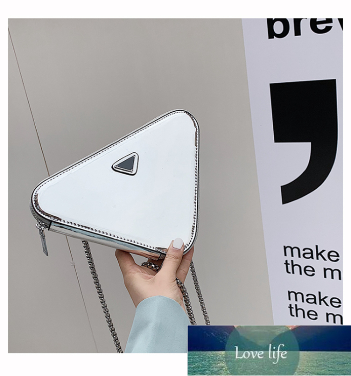 Mini patent leather Classic small Inverted triangle bag new trendy Korean version of versatile foreign style texture niche mobile phone bags desi
