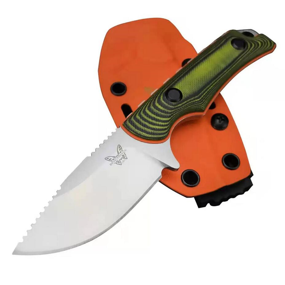 

Benchmade 15017 Hunt Hidden Canyon Hunter Fixed Blade Knife 2.79" CPM-S30V Drop Point, Green G10 Handles Survival Pocket Knives Outdoor Camping Hunting EDC TOOLs