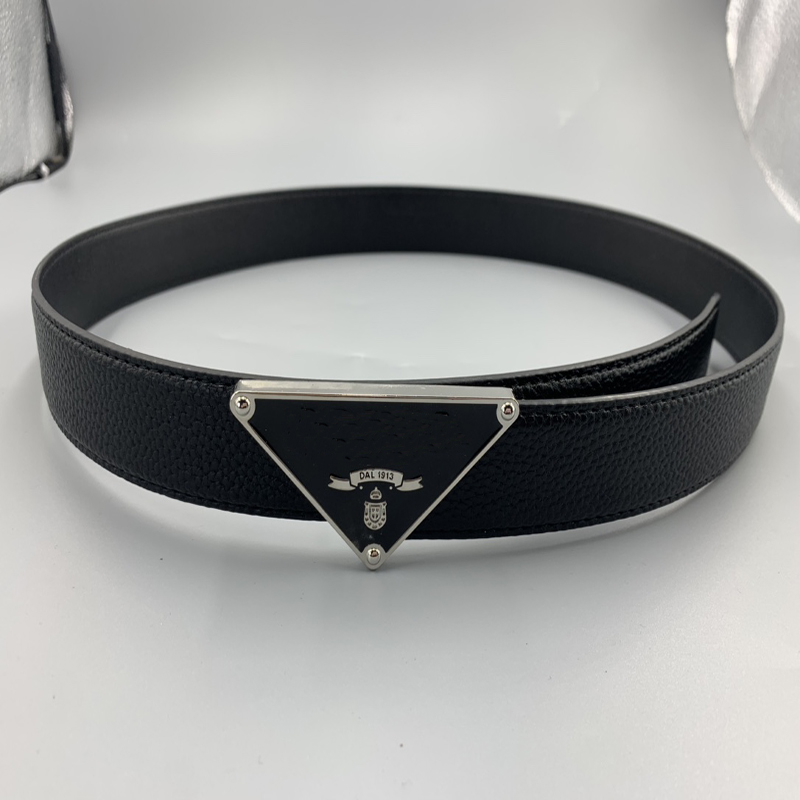 

Men Designers Belts Classic Fashion Business Casual Belt Mens Waistband Womens Metal Buckle Leather Triangle Girdle Width 3.5cm, Free