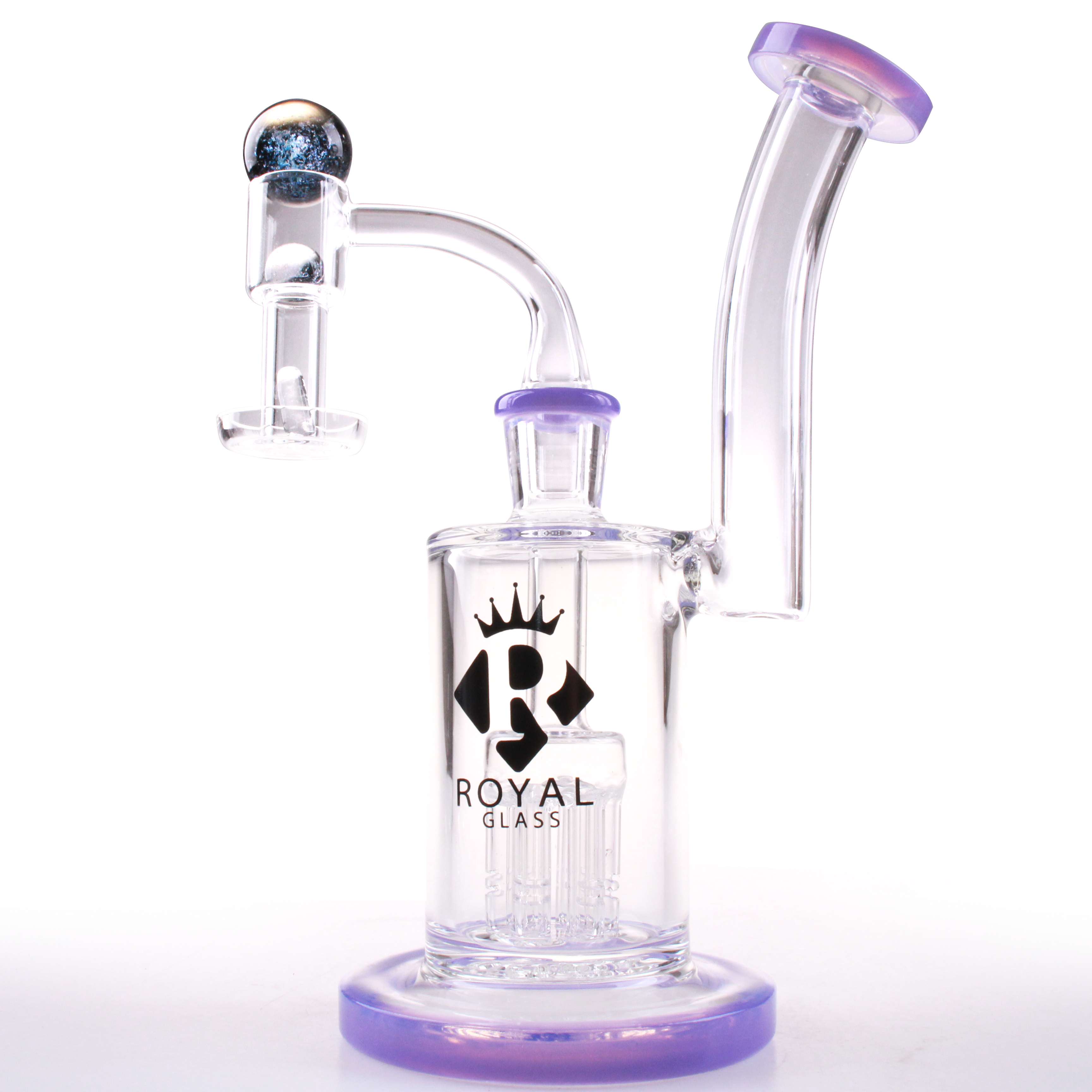 

Hookahs Royal 6 Arms Perc glass bong female 14.5mm Dab Oil Rigs with quartz banger
