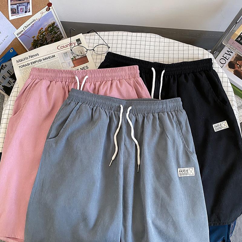 

Men's Shorts Male Casual Beach Brand Sweatpants Men's Summer Running Large Size Elastic WaisMen's, Black