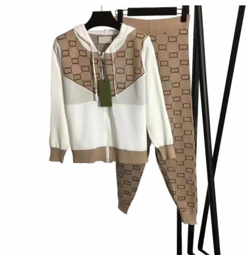 

22GG Women Hoodies Sweatpants White Tracksuits Female Two Piece Solid Color Pullovers Jacket Lounge Wear Casual Suit, 06